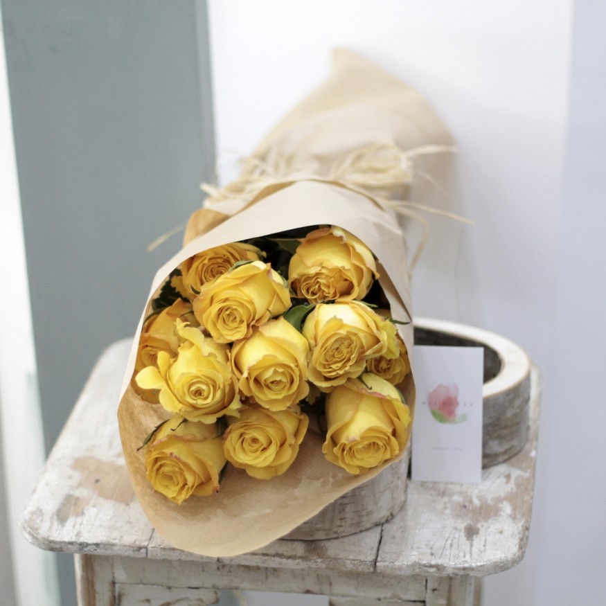Rosas al Natural Ecobox Amarillas