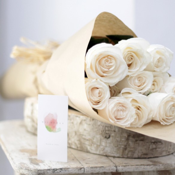 Rosas al Natural Ecobox Blancas