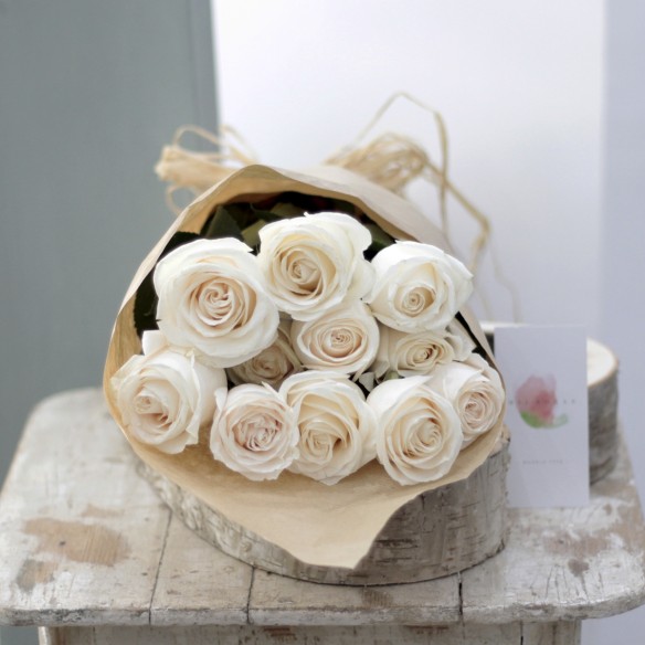 Rosas al Natural Ecobox Blancas