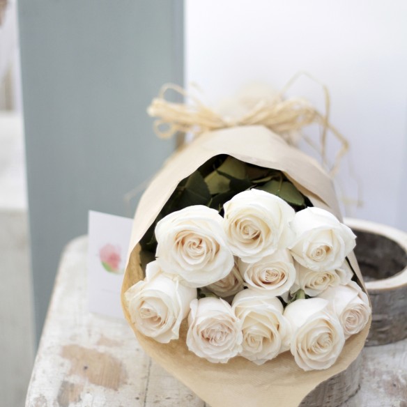 Rosas al Natural Ecobox Blancas