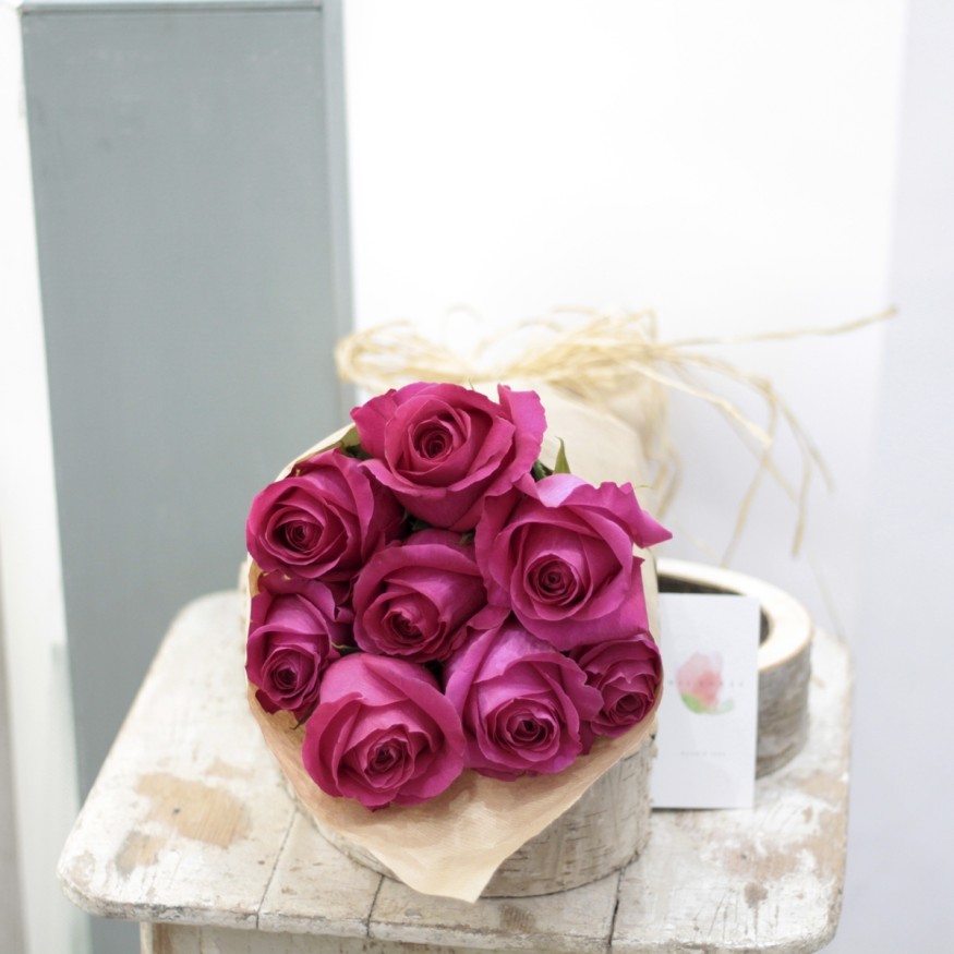 Rosas al Natural Ecobox Fucsias