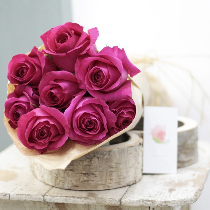 Rosas al Natural Ecobox Fucsias
