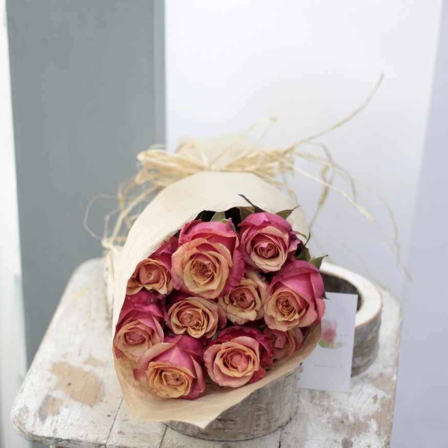 Rosas al Natural Ecobox Naranjas