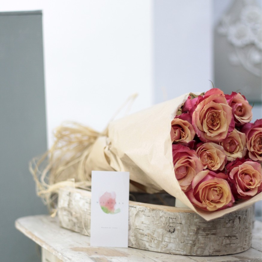 Rosas al Natural Ecobox Naranjas