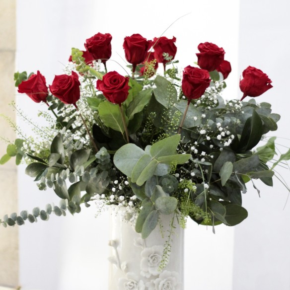 Ramo de Rosas Preservadas Rojo
