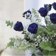 Ramo de Rosas Preservadas Azul Intenso