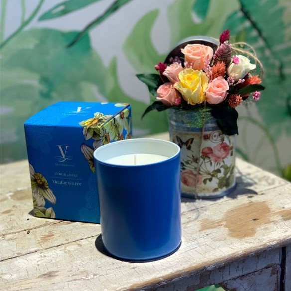 Vela Fluor azul menta