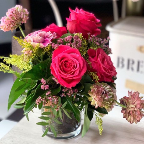 Cristal Detalle Floral Rosas