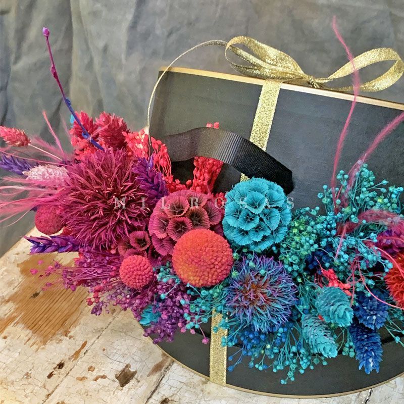 Caja de Flores Secas Decorativas ✔️
